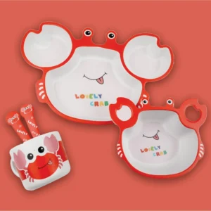 Bamboo Kids Lovely Crab Dinnerware Set 5 Pcs