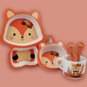 Bamboo Kids Small Fox Dinnerware Set 5 Pcs