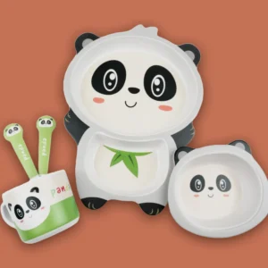 Bamboo Kids Panda Dinnerware Set 5 Pcs