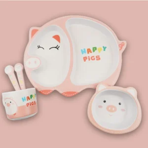 Kids Piggy Dinnerware Set 5 Pcs